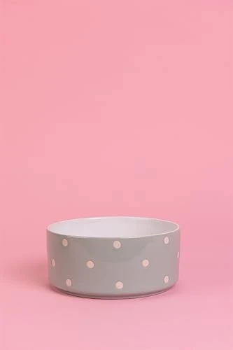Mason Cash Polka Dot 18 Cm Dog Bowl, Grey - Image 2