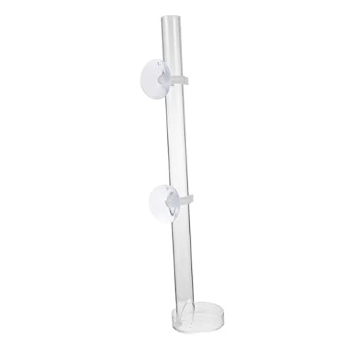NOGRAX 1 Set Fish Tank Feeding Tube Clear Glass Clear Tray Auto Feeder Fish Feeder Tube Water Food Dish Acrylic Shrimp Feeding Tube Fish Feeding Supply Feeding Tube With Sucker Automatic Feeder (Colo