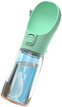 AACARB Cat Water Dispenser, Dog Portable Water Bottle Food And Water Container For Dogs Pet Feeder Bowl Outdoor Travel Drinking Bowls Water Dispenser (Color : Green, Size : 300ml) - Image 3