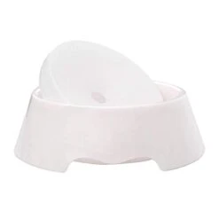 Balacoo Moultrie Feeder Plastic Pet Bowl -Proof Creative Food Drinking Bowl Dog Dish Feeding Water Drinking Bowl For Pet Dog Cat (White) White Accessories