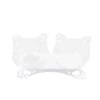 SOFEA Cat Necklace Storage Necklace Storage Necklace StorageDog Double Bowls With Raised Stand Pet Food Water Feeder 15° Tilted Container