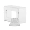 ESAAH Fish Food Feeding Ring Fish Safe Floating Food Feeder Square Transparent With Cup For Aquarium Fish Tank (Size : S 6x10x4cm)