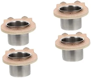 POPETPOP 6 Pcs Water Cup Trough Hamster Water Bowl Food Dispenser Puppy Chow Dog Food Stainless Steel Bird Cups Parrot Food Cup Parrot Food Bowls Parrot Hanging Cup Feeding Trough Plate Pet - Image 7