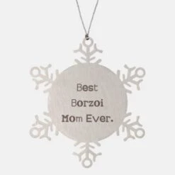 GENERIC Unique Borzoi Dog Snowflake Ornament, Best Borzoi Mom Ever, Nice Gifts For Pet Lovers,,, Borzoi Dog Toys, Borzoi Dog Beds, Borzoi Dog Collars, Borzoi Dog Food, Borzoi Dog Treats, Borzoi