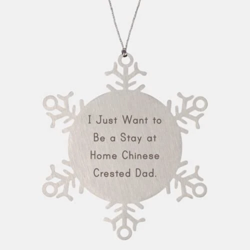 GENERIC Cute Chinese Crested Dog Gifts, I Just Want To Be A Stay At Home Chinese, Special Snowflake Ornament For Dog Lovers From Friends, , Pet Toys, Pet Treats, Pet Food, Pet Supplies, Pet Products