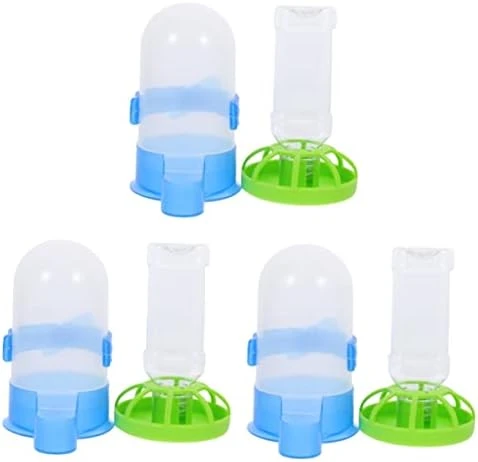 Birdseed 8 Pcs Proof Plastic Bunny Cup Parrot Lovebirds Drinking Birds Fountain Dog Farm Food Wild Bottle Bowl Dispenser For Garden Waterer Cat Parrots Feeder Tray Squirrel- - Image 7