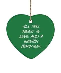 GENERIC Unique Boston Terrier Dog Gifts, All You Need Is Love And A Boston, Inspirational Heart Ornament For Pet Lovers From Friends, , Pet Toys, Pet Treats, Pet Food, Pet Supplies, Pet Products