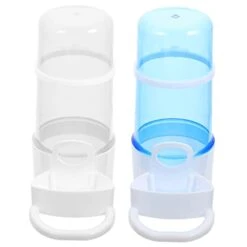 EVANEM 2pcs Parrot Supplies Feeders Drinker Pigeon Feeder Bottle Bowl Water No- No Spill Gravity Food Budgie Cockatiel Pet Plastic Lovebirds Bird Container Cage Automatic Hanging