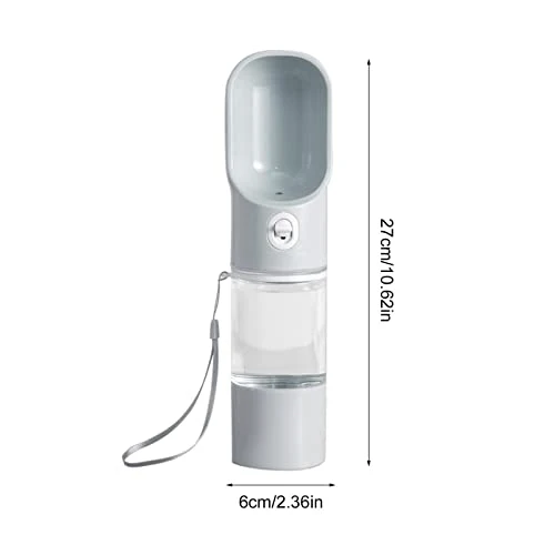 AACARB Cat Water Dispenser, Dog Water Bottle For Walking Portable Puppy Water Dispenser Leak Proof Pet Water Bottle With Drinking Feeder For Outdoor Walking (Color : Gray) - Image 3