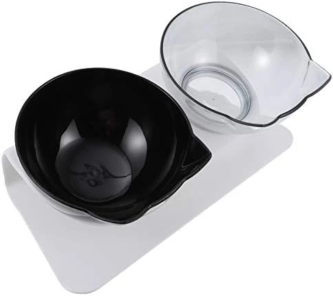 Pet Bowl Lovely Plastic Elevated Neck Protection Cat Bowls Pet Tilted Feeding Bowl - Image 7
