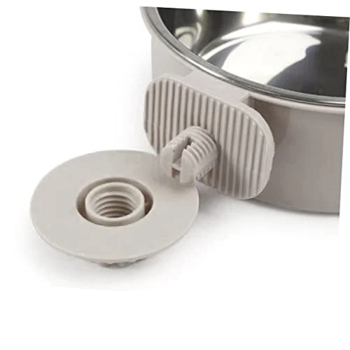 Balacoo 3pcs Cat Grey Steel Cage Macaw Stainless Coop S Bird Dog Pet Hanging Cup Bowl Feeders Food Animal Bows Cockatiel Dish Size Parakeet Feeding Budgies Bowls Birds Supplies For - Image 5