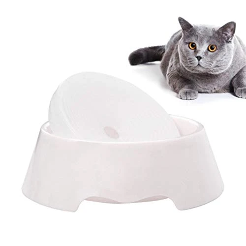 Balacoo Moultrie Feeder Plastic Pet Bowl -Proof Creative Food Drinking Bowl Dog Dish Feeding Water Drinking Bowl For Pet Dog Cat (White) White Accessories - Image 6