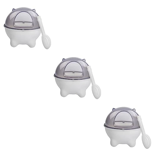 3pcs Hamster Cage Accessories Puppy Litter Box Puppy Accessories Hamster Bath Sandbox Sand Thicken Plastic Sand Bathtub Bed Linings Bath Sand Toy Tray Pet White Puppy Chow Dog Food