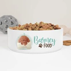 GENERIC Personalized Dog's Name Bowl, Ceramic Food Bowl For Dog Available In Two Sizes, Gift For Dog, Pet Food Bowl