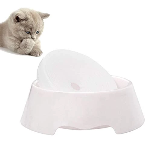 Balacoo Moultrie Feeder Plastic Pet Bowl -Proof Creative Food Drinking Bowl Dog Dish Feeding Water Drinking Bowl For Pet Dog Cat (White) White Accessories - Image 3