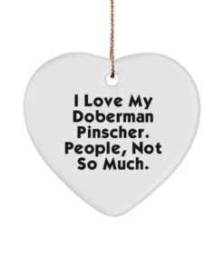 GENERIC Doberman Pinscher Dog Gifts For Pet Lovers, I Love My Doberman,, Epic Doberman Pinscher Dog Heart Ornament, From Friends, , Pet Toys, Pet Treats, Pet Food, Pet Supplies, Pet Products