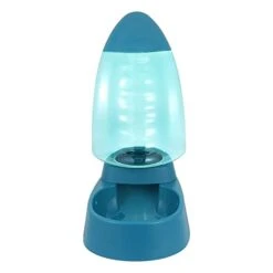 Dog Automatic Pet Waterer Dispenser Sailboat Type Pet Food Slanting Food Water Container Bowl Dish Stand For Animal Rabbit Puppy Blue Auto Food Containers Food Containers Food Containers