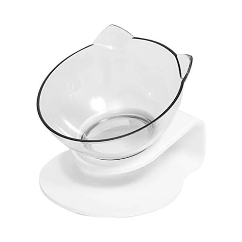 Balacoo Tilted Cat Feeder Puppy Feeder Water 15° Tilted Cat Food Bowl Tilting Neck Cat Food Water Bowls Raised Pet Feeder Bowl For Cats And Dogs (White) Water Bowl Water Dispenser - Image 2