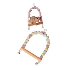 U-Swing Flying Squirrel Cage Climbing Decoration Supplies Pet Bird Standing Pole Sugar Glider Parrots Birds Rats Other Small Pets Supplies (Single Piece A)