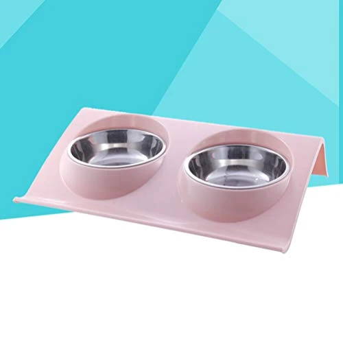 Balacoo Stainless Steel Container Stainless Steel High Base Bowl Cat Bowl Dog Water Bowl No-Spill Pet Water Bowl Slow Water Feeder Dispenser Feeder Bowl For Pets Ceramic Cat Bowl - Image 2