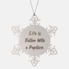 GENERIC Life Is Better With A Papillon. Papillon Dog Snowflake Ornament, Joke Papillon Dog Gifts, Christmas Ornament For Friends, Pet Toys, Pet Treats, Pet Food, Pet Supplies, Pet Products