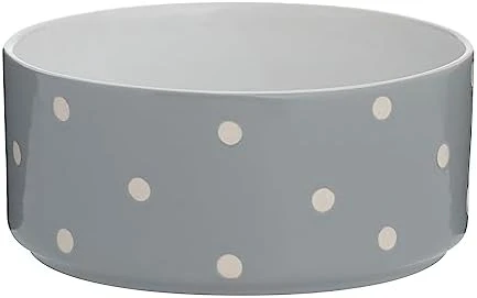 Mason Cash Polka Dot 18 Cm Dog Bowl, Grey - Image 4