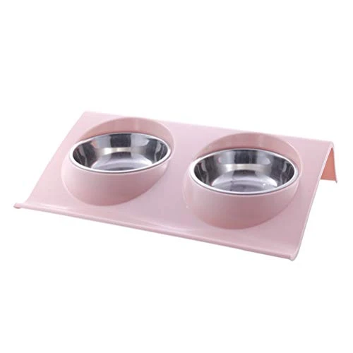 Balacoo Stainless Steel Container Stainless Steel High Base Bowl Cat Bowl Dog Water Bowl No-Spill Pet Water Bowl Slow Water Feeder Dispenser Feeder Bowl For Pets Ceramic Cat Bowl