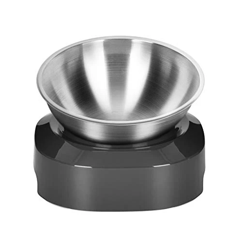 SOFEA Cat Necklace Storage Necklace Storage Necklace StorageDog Cat Bowls With Raised Stand Pet Puppy Food Water Feeder 15° Tilted Platform