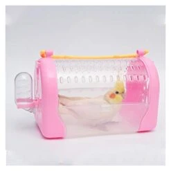 DEPILA Feeding Bird Carrier Lightweight Bird Carrier, Bird Travel Cage， Lightweight Pets Birds Travel Cage With Food Cup Food Box Economy Bird Cage Parrot Parakeet Macaw Small Bird Box