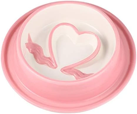 POPETPOP Slow Feeder Bowl Portable Heart Style Drinking Bowl Food Feeder Bowl Pet Supplies For Kitten Puppy Dog (Pink) - Image 6