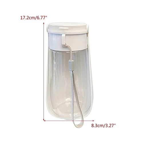 AACARB Cat Water Dispenser, Foldable Dog Water Bottle Leak Proof For Walking Hiking Travel Outdoor Walking White/Blue Outdoor Walking (Color : White) - Image 5