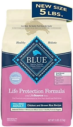Blue Buffalo Life Protection Formula Natural Adult Small Breed Dry Dog Food, Chicken And Brown Rice 5-lb Trial Size Bag - Image 3