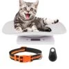 Digital Pet Scale, Small Animal Scale With Pet Anti Lost Alarm Sensor ＆ Reflective Collar, Multi-Function LED Pet Weight Scale(Max. 33 Lbs), For Weighing Puppy/Kitten/Ferret/Reptiles/Tortoises/Food