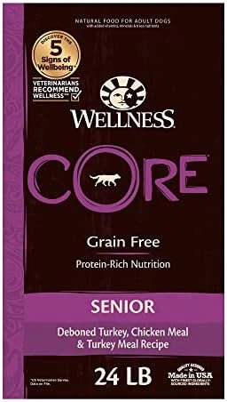 Wellness CORE Grain-Free Senior Dry Dog Food, Made In USA With Real Turkey And Natural Ingredients, With Nutrients For Immune, Joint, Skin & Coat Support, 24-Pound Bag - Image 8