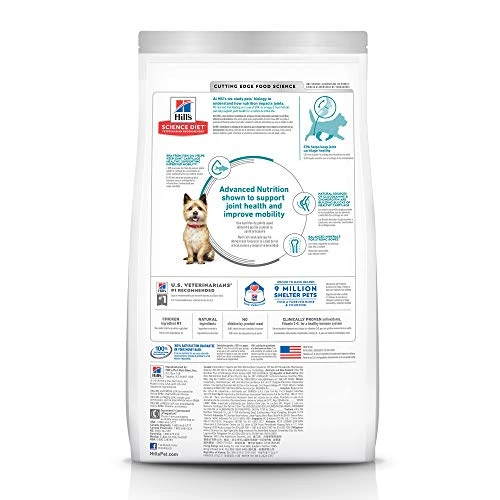 Hill's Science Diet Dry Dog Food, Adult, Healthy Mobility Small Bites, Chicken Meal, Brown Rice & Barley Recipe, 4 Lb. Bag - Image 2