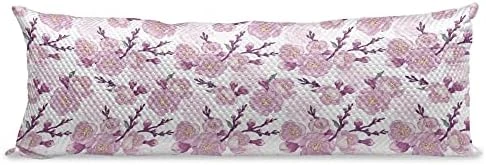 Lunarable Dog Bone Body Pillow Cover, Cartoon Food For Dog Treat Pattern With Silhouette Zigzag Background, Soft Comfortable Zippered Side Sleeper Pillow Case, 20" X 55", White And Dark Blue - Image 4