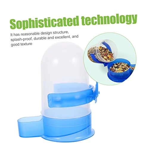 Birdseed 8 Pcs Proof Plastic Bunny Cup Parrot Lovebirds Drinking Birds Fountain Dog Farm Food Wild Bottle Bowl Dispenser For Garden Waterer Cat Parrots Feeder Tray Squirrel- - Image 4