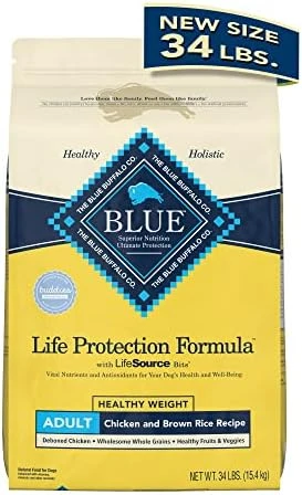 Blue Buffalo Dog Food, Life Protection Formula, Natural Chicken & Brown Rice Flavor, Adult Dry Dog Food, 34 Lb Bag - Image 9