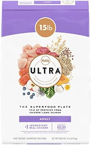 NUTRO ULTRA Adult High Protein Natural Dry Dog Food With A Trio Of Proteins From Chicken, Lamb And Salmon, 15 Lb. Bag - Image 8