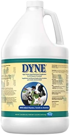 PetAg Dyne High-Calorie Liquid Nutritional Supplement For Livestock - Provides Energy And Extra Nutrition - Contains Soybean Oil & Vitamins - 128 Fl Oz (1 Gal) - Image 6