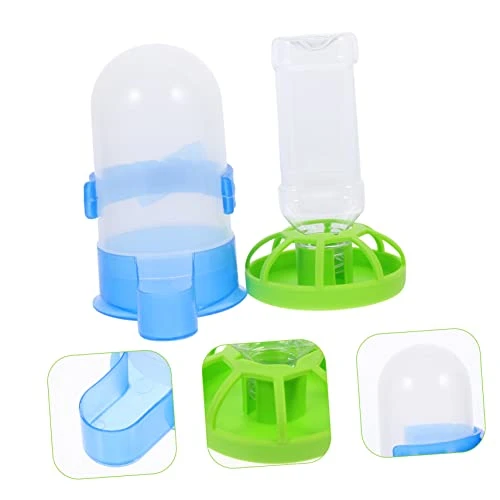 Birdseed 8 Pcs Proof Plastic Bunny Cup Parrot Lovebirds Drinking Birds Fountain Dog Farm Food Wild Bottle Bowl Dispenser For Garden Waterer Cat Parrots Feeder Tray Squirrel- - Image 3