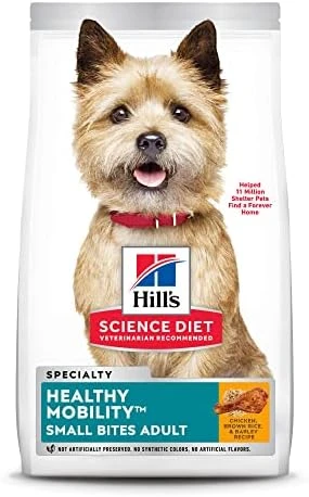 Hill's Science Diet Dry Dog Food, Adult, Healthy Mobility Small Bites, Chicken Meal, Brown Rice & Barley Recipe, 4 Lb. Bag - Image 6