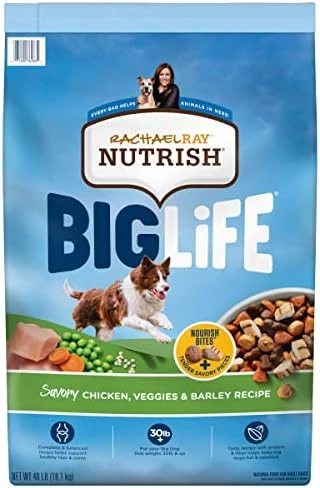 Rachael Ray Nutrish Big Life Dry Dog Food, Savory Chicken, Barley & Veggies, 40 Pounds - Image 9