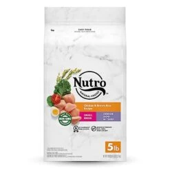 NUTRO NATURAL CHOICE Small Breed Senior Dry Dog Food, Chicken & Brown Rice Recipe Dog Kibble, 5 Lb. Bag