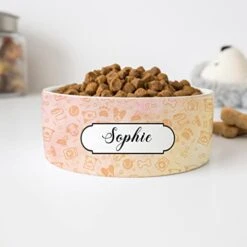 GENERIC Pet Symbol Custmized Name Bowl, Ceramic Food Bowl For Pets Available In Two Sizes, Gift For Dog, Dog Bowl