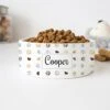 GENERIC Personalized Dog Footprint Pattern Pet Bowl, Ceramic Food Bowl For Pets Available In Two Sizes, Gift For Dog