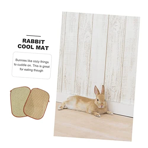 Iplusmile 4 Pcs Rabbit Mat Small Dog Chew Toys Chinchilla Bedding Toys For Kittens Rabbit Bed Cat Summer Mat Pet Bedding Cooling Grass Mat Cool Bed Manual Grass And Vines Chew Toys - Image 6