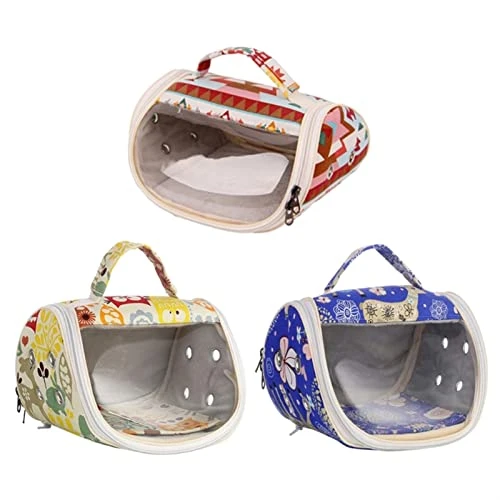 Cat Carrier Guinea Pig Travel Bag, Hamster Bed, Portable Hamster Breathable Bag, Travel Tote Bag Pet Carrier (Color : Brass) - Image 5