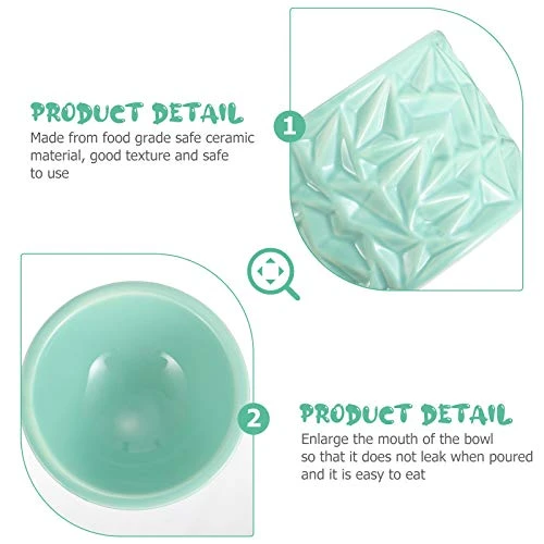 Pet Bowl Neck Protection Pet Feeder Ceramic Cat Bowl Cat Food Bowl Anti- Skid Feeder - Image 2