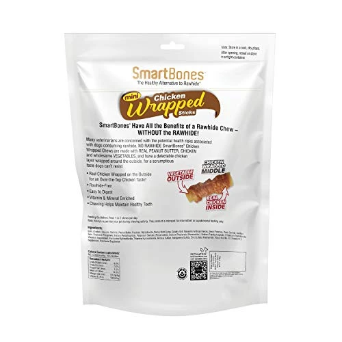 SmartBones Chicken-Wrapped Sticks, Treat Your Dog To A Rawhide-Free Chew Made With Real Chicken And Vegetables - Image 2